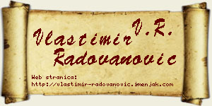 Vlastimir Radovanović vizit kartica